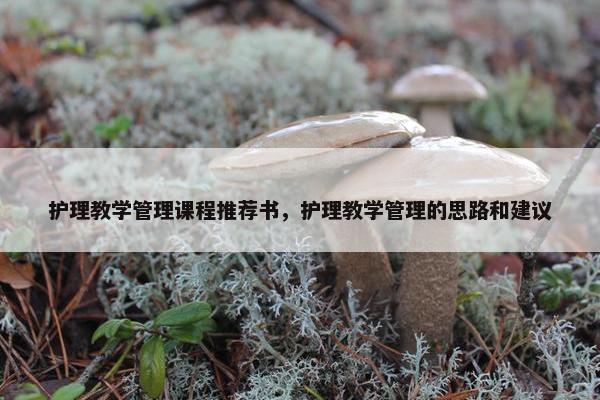 护理教学管理课程推荐书，护理教学管理的思路和建议
