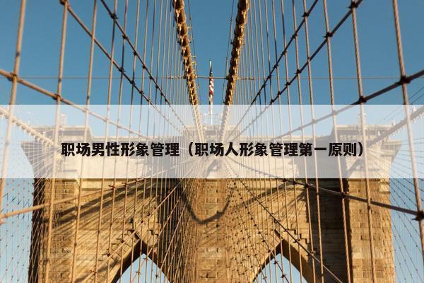 职场男性形象管理（职场人形象管理第一原则）