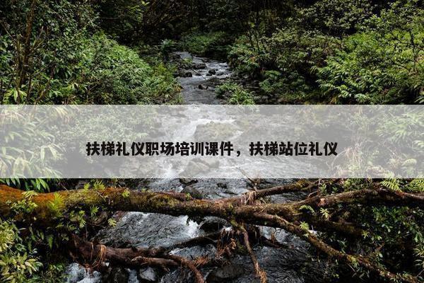 扶梯礼仪职场培训课件，扶梯站位礼仪