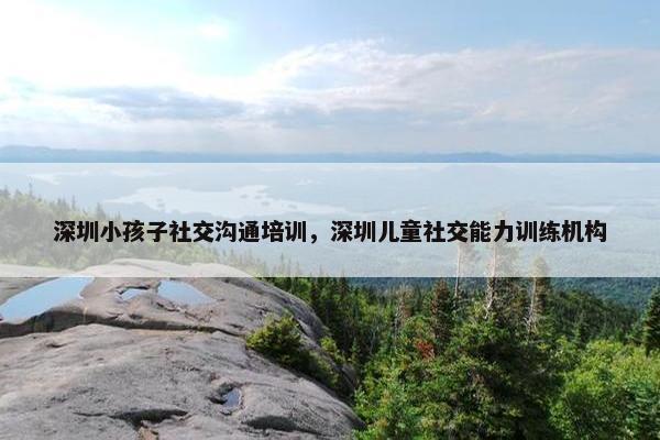 深圳小孩子社交沟通培训，深圳儿童社交能力训练机构