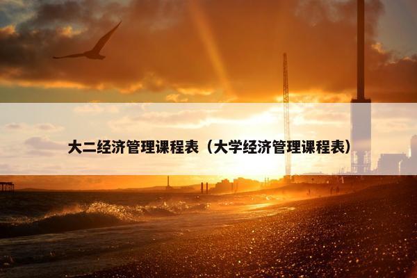 大二经济管理课程表（大学经济管理课程表）