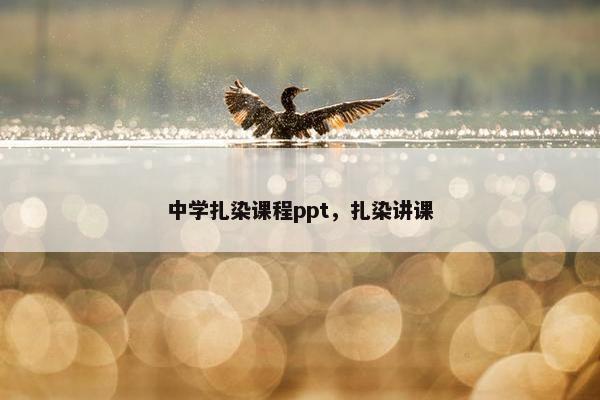 中学扎染课程ppt，扎染讲课