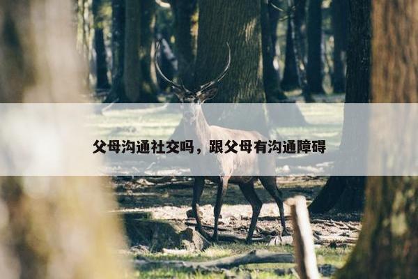 父母沟通社交吗，跟父母有沟通障碍