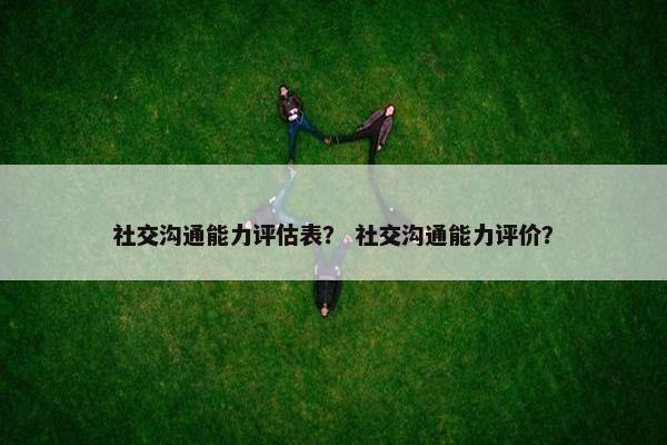 社交沟通能力评估表？ 社交沟通能力评价？