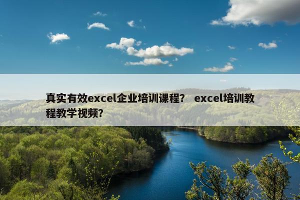 真实有效excel企业培训课程？ excel培训教程教学视频？