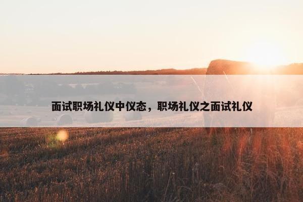 面试职场礼仪中仪态，职场礼仪之面试礼仪