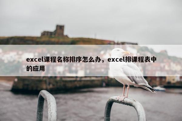 excel课程名称排序怎么办，excel排课程表中的应用