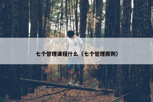 七个管理课程什么（七个管理原则）