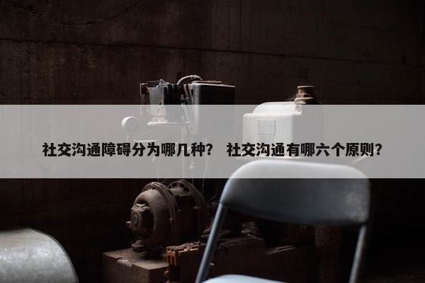 社交沟通障碍分为哪几种？ 社交沟通有哪六个原则？