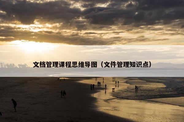 文档管理课程思维导图（文件管理知识点）