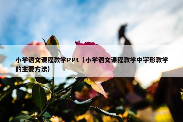 小学语文课程教学PPt（小学语文课程教学中字形教学的主要方法）
