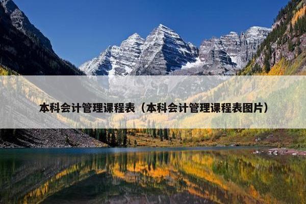 本科会计管理课程表（本科会计管理课程表图片）