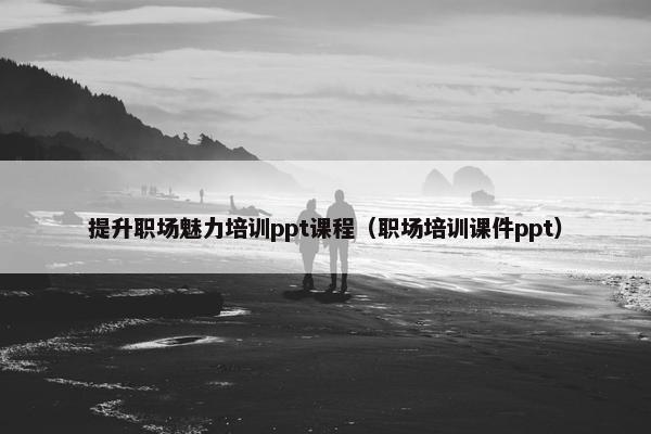 提升职场魅力培训ppt课程（职场培训课件ppt）