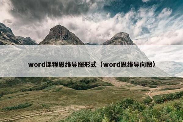 word课程思维导图形式（word思维导向图）