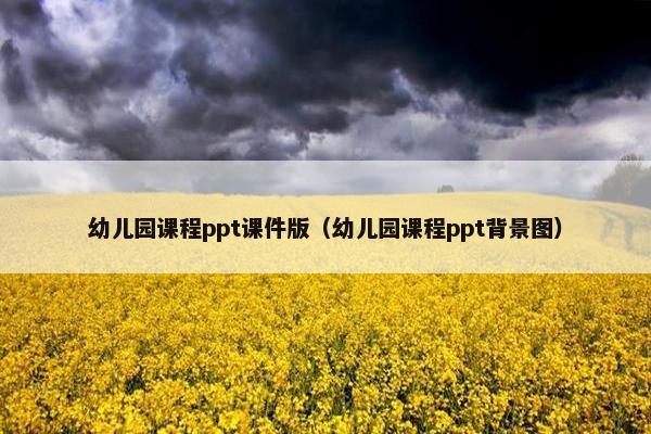 幼儿园课程ppt课件版（幼儿园课程ppt背景图）
