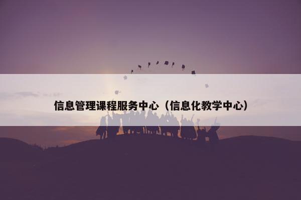信息管理课程服务中心（信息化教学中心）