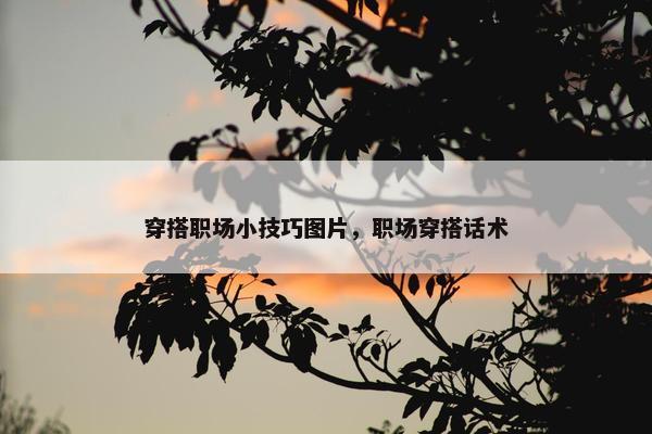 穿搭职场小技巧图片，职场穿搭话术