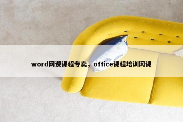 word网课课程专卖，office课程培训网课