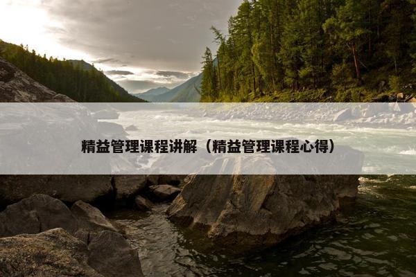 精益管理课程讲解（精益管理课程心得）