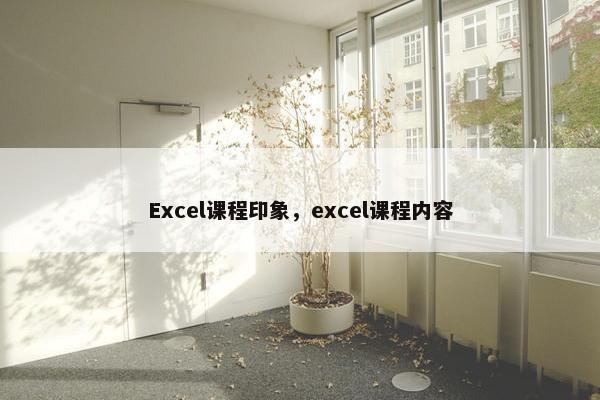 Excel课程印象，excel课程内容