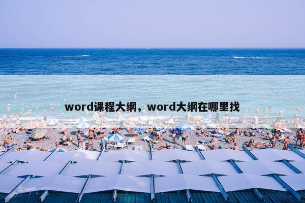word课程大纲，word大纲在哪里找