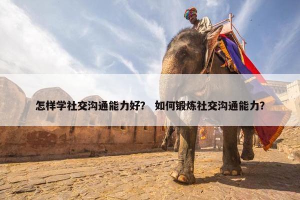 怎样学社交沟通能力好？ 如何锻炼社交沟通能力？