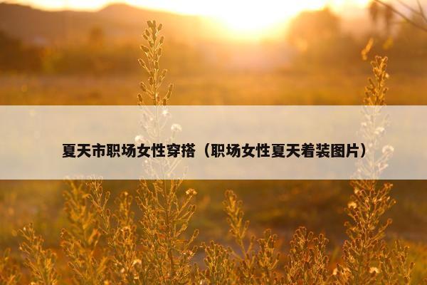 夏天市职场女性穿搭（职场女性夏天着装图片）
