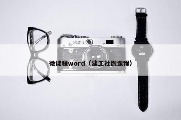 微课程word（建工社微课程）
