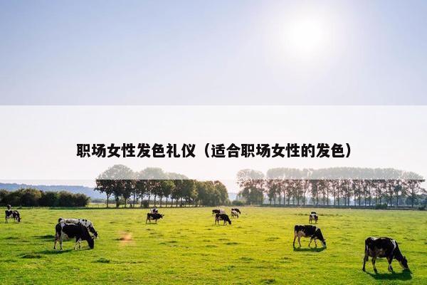 职场女性发色礼仪（适合职场女性的发色）