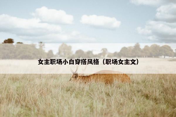 女主职场小白穿搭风格（职场女主文）