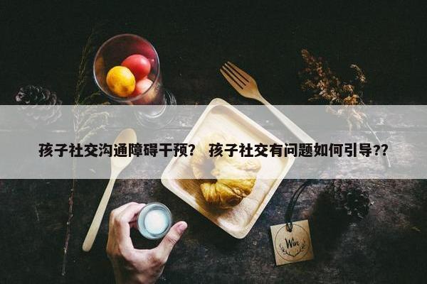 孩子社交沟通障碍干预？ 孩子社交有问题如何引导?？