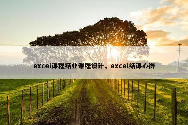 excel课程结业课程设计，excel结课心得