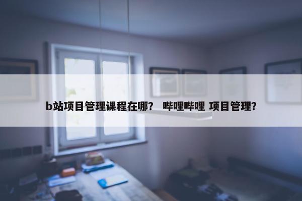 b站项目管理课程在哪？ 哔哩哔哩 项目管理？