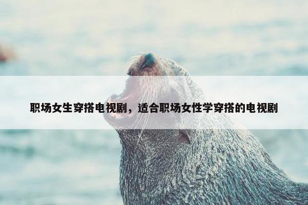 职场女生穿搭电视剧，适合职场女性学穿搭的电视剧