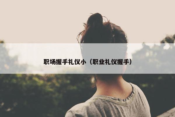 职场握手礼仪小（职业礼仪握手）
