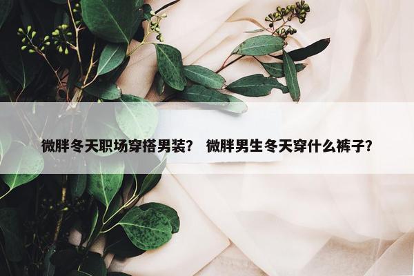 微胖冬天职场穿搭男装？ 微胖男生冬天穿什么裤子？
