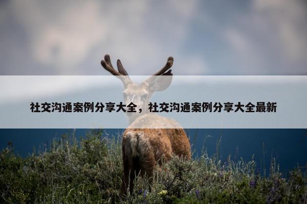 社交沟通案例分享大全，社交沟通案例分享大全最新