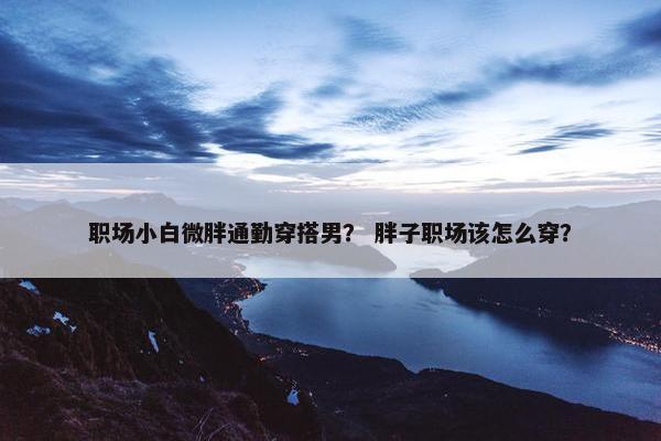 职场小白微胖通勤穿搭男？ 胖子职场该怎么穿？