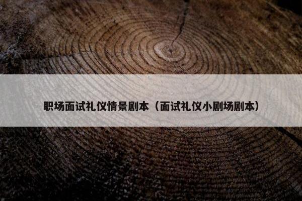 职场面试礼仪情景剧本（面试礼仪小剧场剧本）