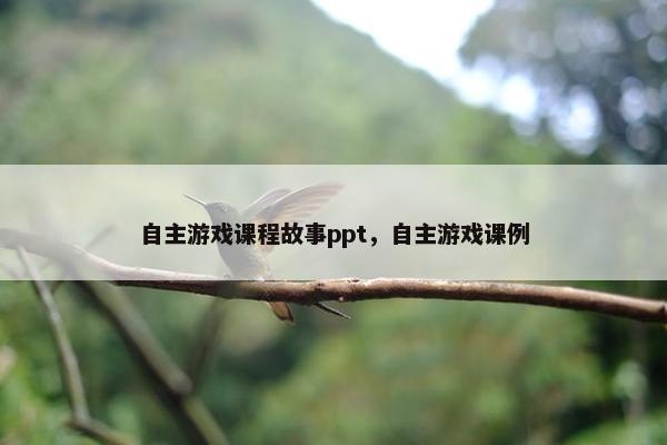 自主游戏课程故事ppt，自主游戏课例