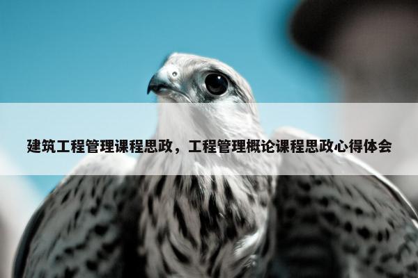 建筑工程管理课程思政，工程管理概论课程思政心得体会