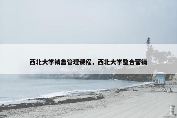 西北大学销售管理课程，西北大学整合营销