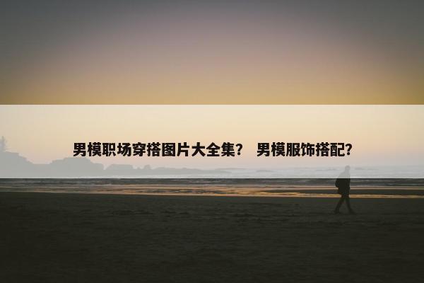 男模职场穿搭图片大全集？ 男模服饰搭配？