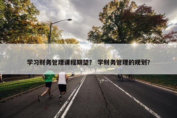 学习财务管理课程期望？ 学财务管理的规划？
