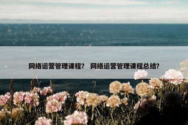 网络运营管理课程？ 网络运营管理课程总结？