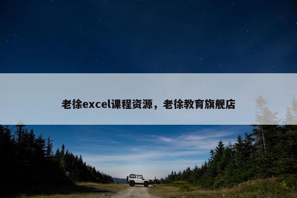 老徐excel课程资源，老徐教育旗舰店