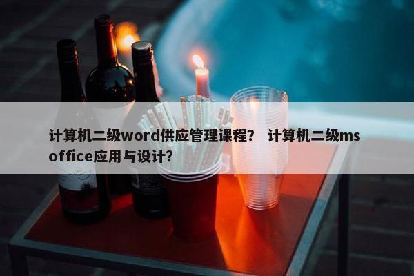 计算机二级word供应管理课程？ 计算机二级ms office应用与设计？