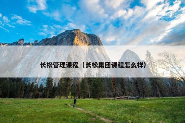 长松管理课程（长松集团课程怎么样）