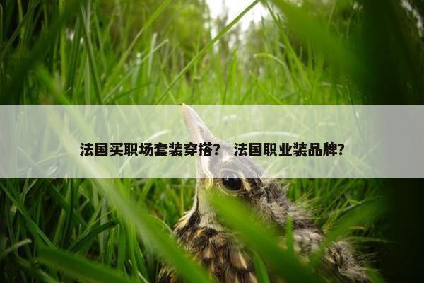 法国买职场套装穿搭？ 法国职业装品牌？