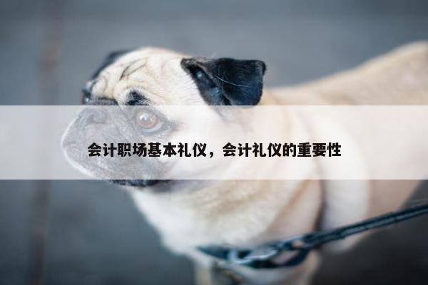 会计职场基本礼仪，会计礼仪的重要性